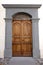 Old Decorative Wooden Swiss Church Door