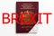 Old Defaced Passport on UK Leaving European Union