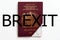 Old Defaced Passport on UK Leaving European Union