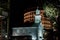 Old Dejima Seminary at night, Old and classic Church in Nagasaki.