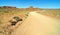 Old desert dirt road in monument valley utah