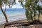 An old destroyed boat on the beach