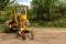 Old digger used to move and load manure in agriculture. good for background. Czech Republic