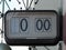 Old digital electric street clock with the numbers stopped