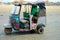 Old dilapidated Rickshaw tuk tuk on Sea View Beach Clifton Karachi Pakistan