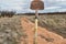 Old dirty shovel isolated on Texas desert background