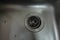 Old dirty stainless kitchen sink