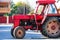 Old and dirty tractor ready for working on field