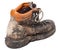 Old dirty trekking boot