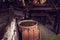 Old disposal pots in blast furnace workshop