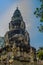 Old distinctive chedi at Wat Ku Tao (Temple of the Gourd Pagoda) in Chiang Mai, Thailand. The temple is called ku tao because of i