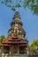 Old distinctive chedi at Wat Ku Tao (Temple of the Gourd Pagoda) in Chiang Mai, Thailand. The temple is called ku tao because of i