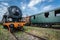 Old disused coal steam locomotive