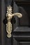 Old door brass handle