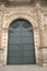 Old door on church in Cajamarca, Peru