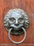 Old door handle close-up in Toscany, Italy.