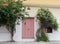 Old door in house in colonia del sacramento