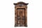 Old door isolated, antique gates, wood enter, vintage wooden doors, closed gateway, elegant entrance