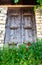 Old door in old town in albania