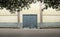 Old door with trees