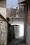 Old doors and windows damaged from weather in ancient city of Gjirokaster in Albania exploring Balkan stock photography travel