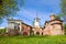 Old double Church Annunciation and of the Archangel Michael on a Sunny may day. Veliky Novgorod, Russia