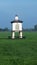 Old dovecote in the grassland of the IJsselvliet rest home in Wezep