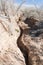Old dried riverbed of Jordan river