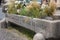 Old drinking fountain and cattle trough in Wimbledon London on August 1, 2020. Four unidentified