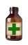 Old drug bottle , isolated, clipping path.