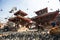 Old Durbar Square with pagodas.