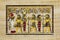 Old Egyptian papyrus with elements of ancient Egyptian history