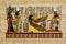 Old Egyptian papyrus with elements of ancient Egyptian history