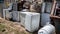 Old electrical appliances recycling scrap collection