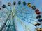 Old empty ferris wheel close-up