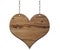 Old empty wooden sign heart