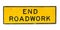 Old end roadwork traffic sign