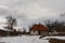 Old ethno houses in a village