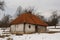 Old ethno houses in a village