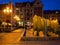 Old european city center at night. Wroclaw, Poland