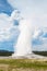 Old faithful geyser,some scenic view of landscape in geysers area in yellow stone,Wyoming,usa