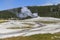 Old faithful geysir before eruption