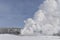 Old Faithful Winter Landscape in Yellowstone National Park