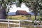 Old falling down barn in a field