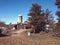 Old farm during pumpkin picking season