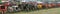 Old Farm Tractor Panoramic Panorama Banner