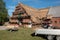 old farmhouse is newly covered with reed