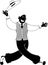 Old-fashion dancing man clip-art