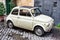 Old fashion fiat 500 in the street