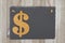 Old fashion money hanging chalkboard background